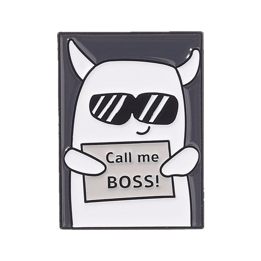 Pinori - Cartoon Boss Bull Decorative Brooch