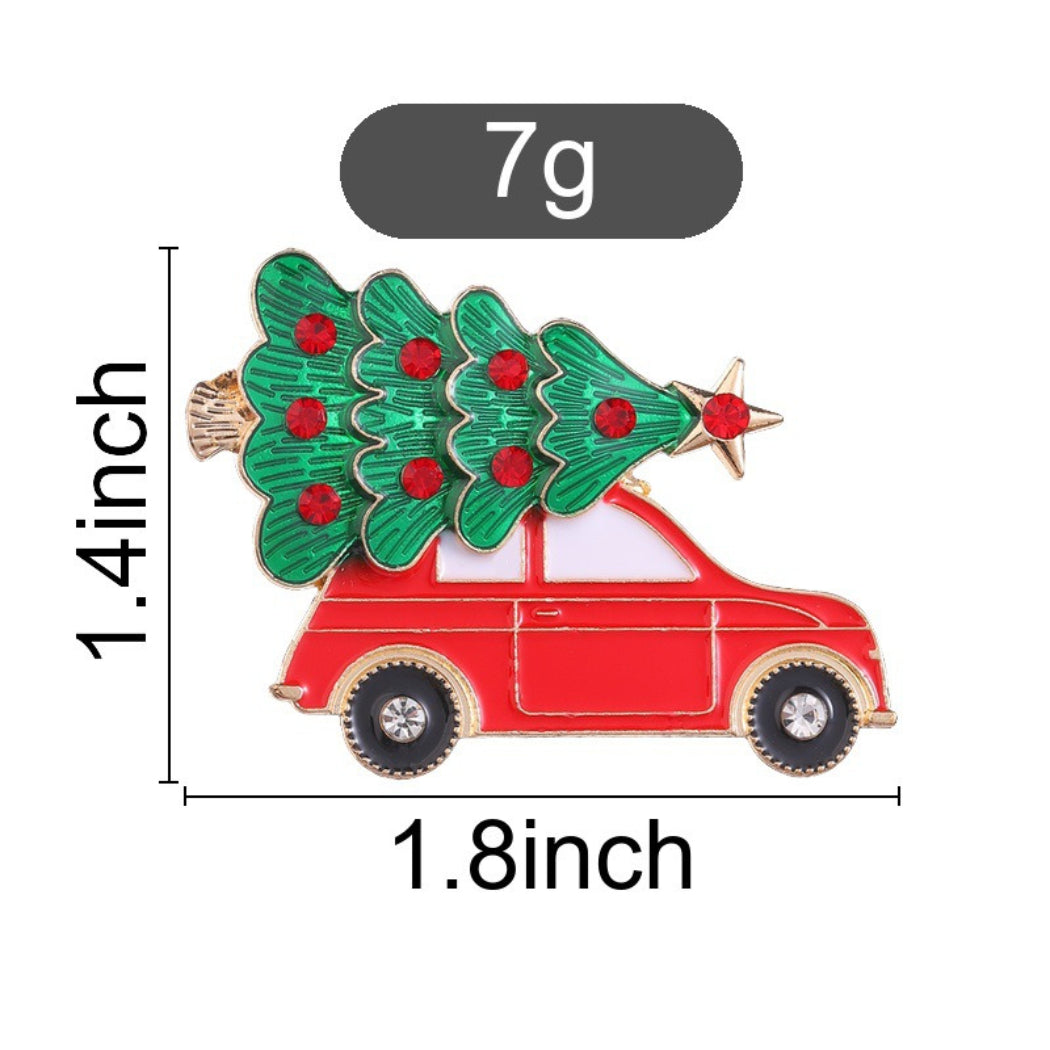 Pinori Christmas Car Enamel Pin