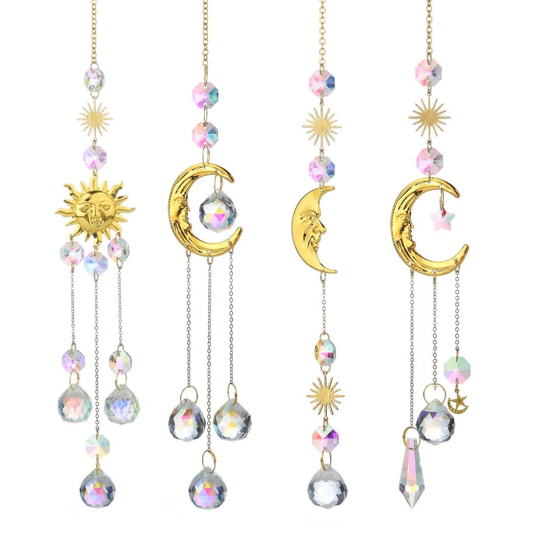 Somnira - Smiley Moon and Sun Theme Suncatcher