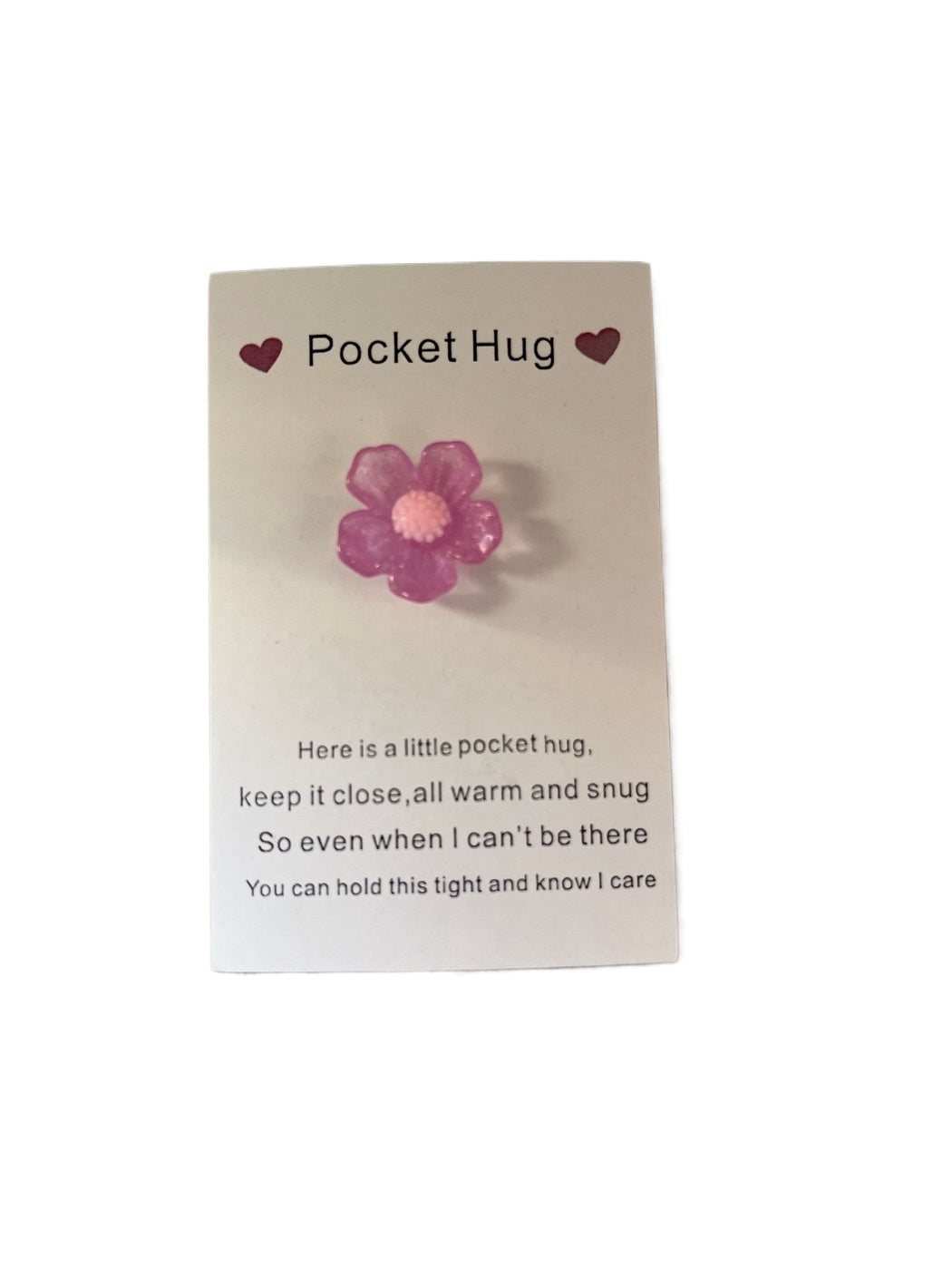 Taphug - Pocket Hug Peach Blossom pocket hug card and keepsake token view 10