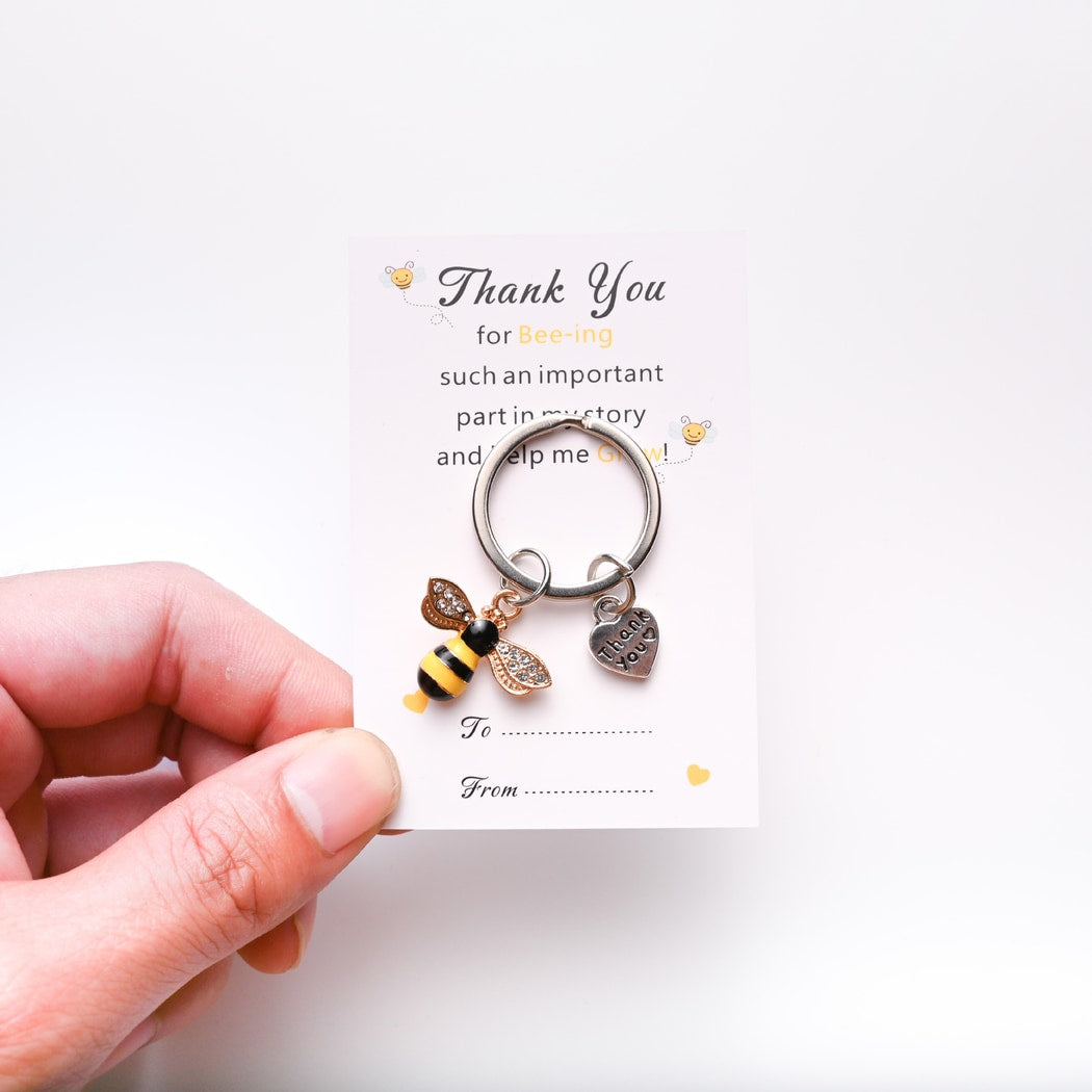 Taphug - Pocket Hug Heart Accent Bee Keychain