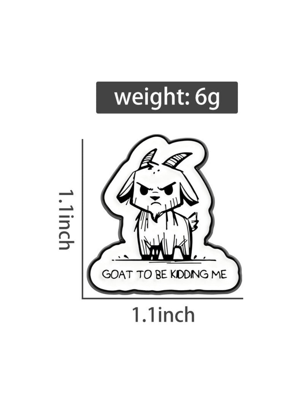 Pinori - Angry Goat Brooch