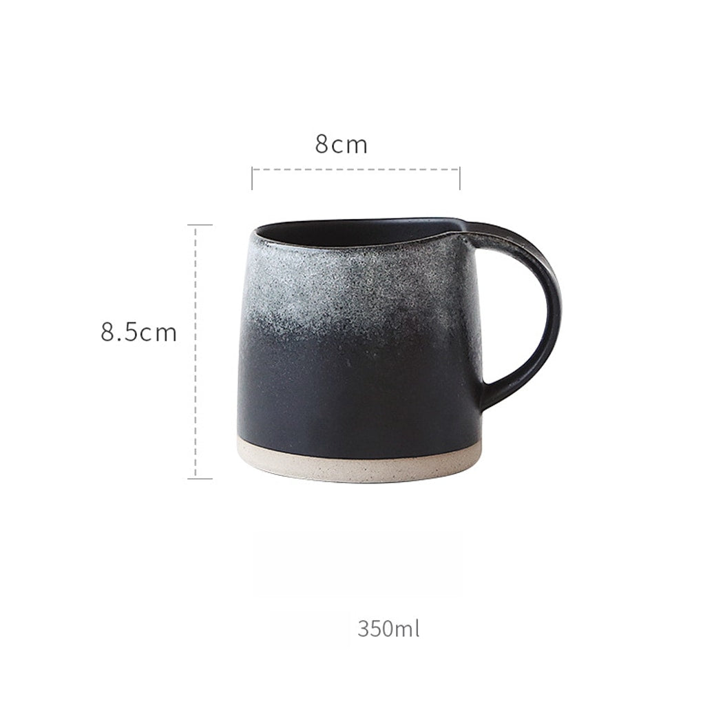 Mivora - Rustic Round Single Handle Coffee Mug