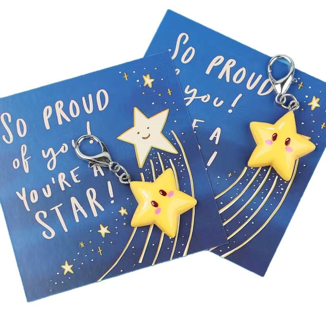 Taphug - Pocket Hug Cartoon Star Charm Keychain