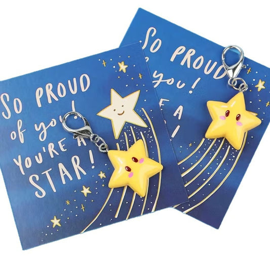 Taphug - Pocket Hug Cartoon Star Charm Keychain