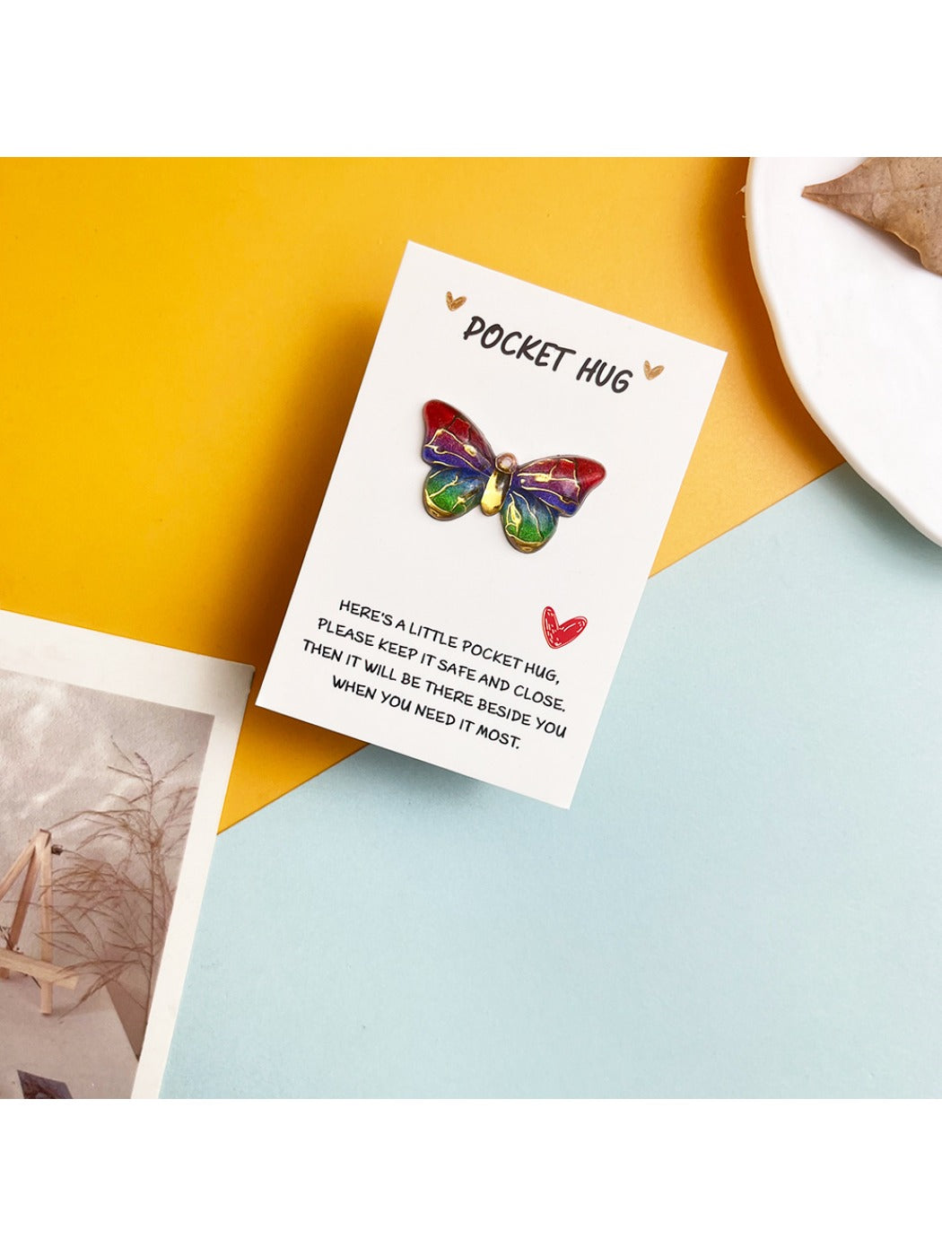 Taphug - Rainbow Wing Pocket Hug Card pocket hug card and keepsake token view 10