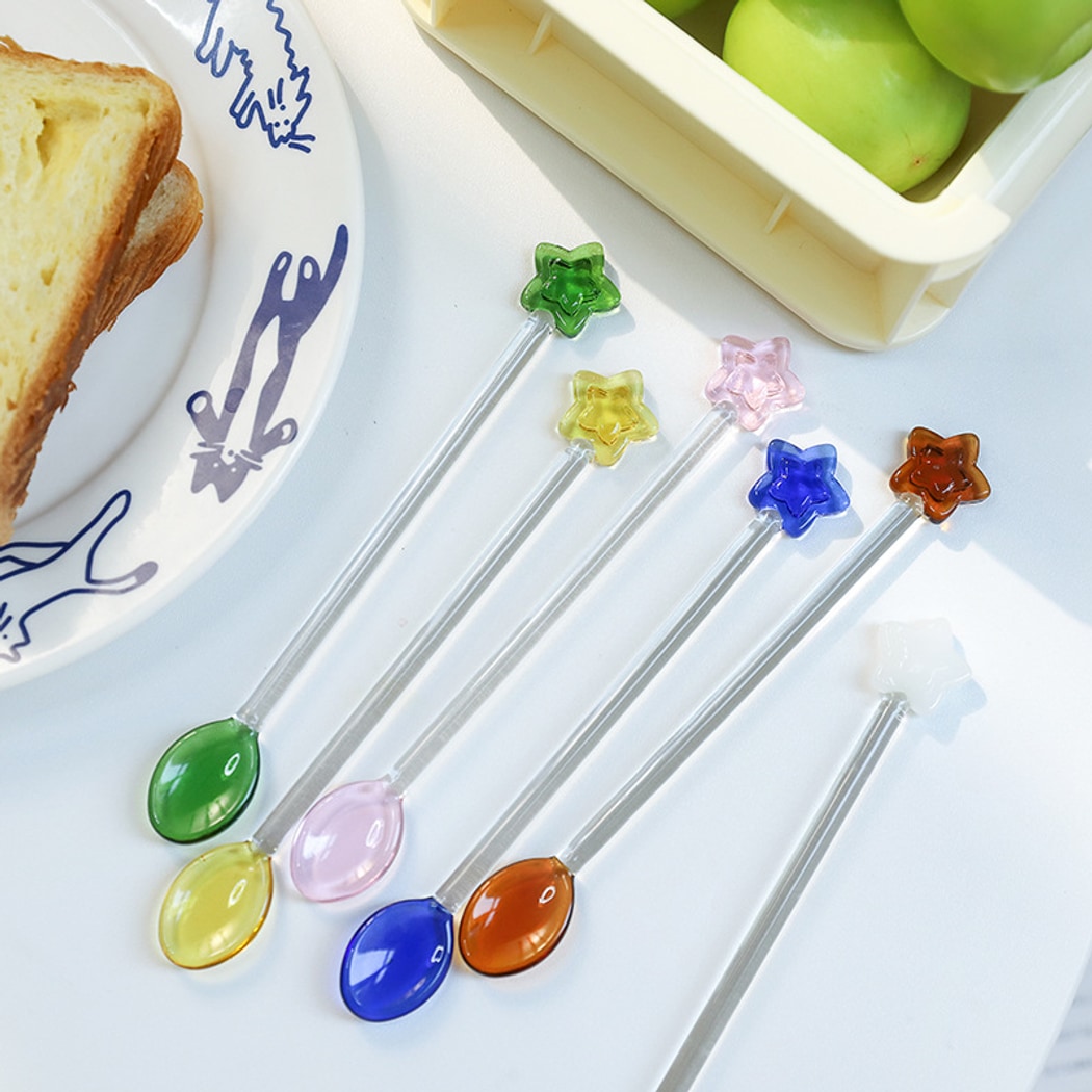 Glasira - Cute Star Top Long Handle Spoon