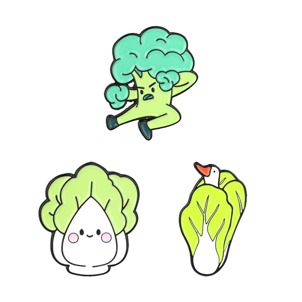 Pinori - Playful Vegetable Character Fashion Pin