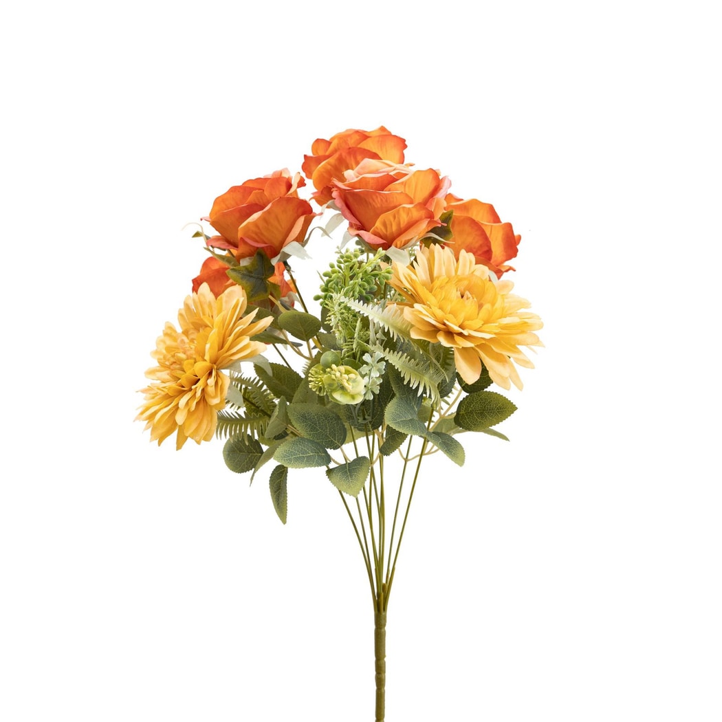 Roselle - Layered Bloom Artificial Rose Mixed Bouquet
