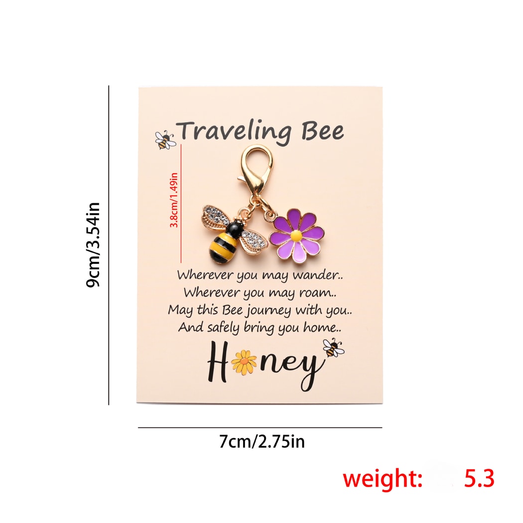 Taphug - Pocket Hug Decorative Bee Flower Keychain