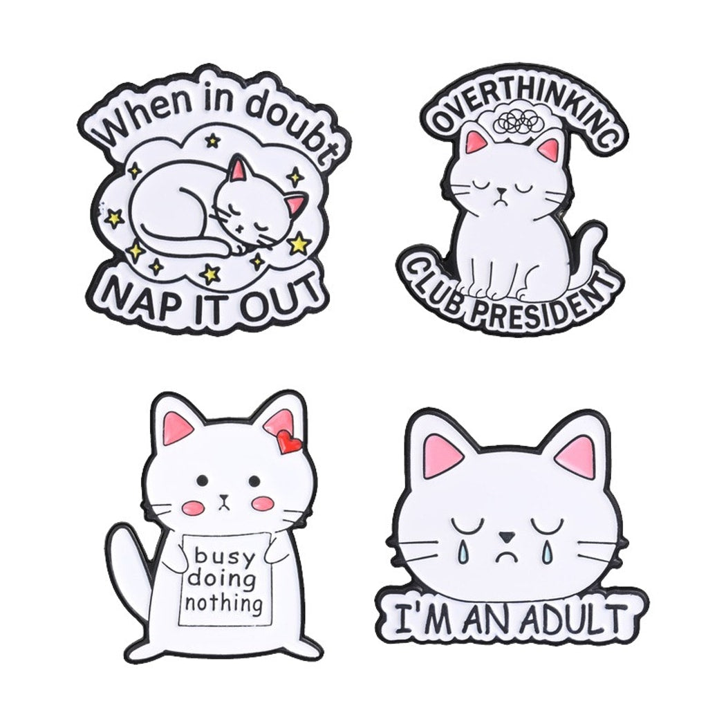 Pinori - Funny Cat Quote Character Pin