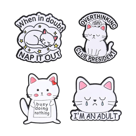 Pinori - Funny Cat Quote Character Pin