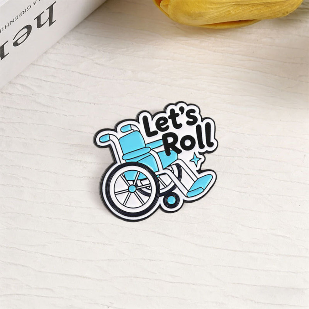 Pinori Let's Roll Wheelchair Enamel Pin