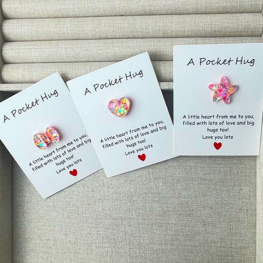 Pocket Hug Shimmering Bow Star Companion
