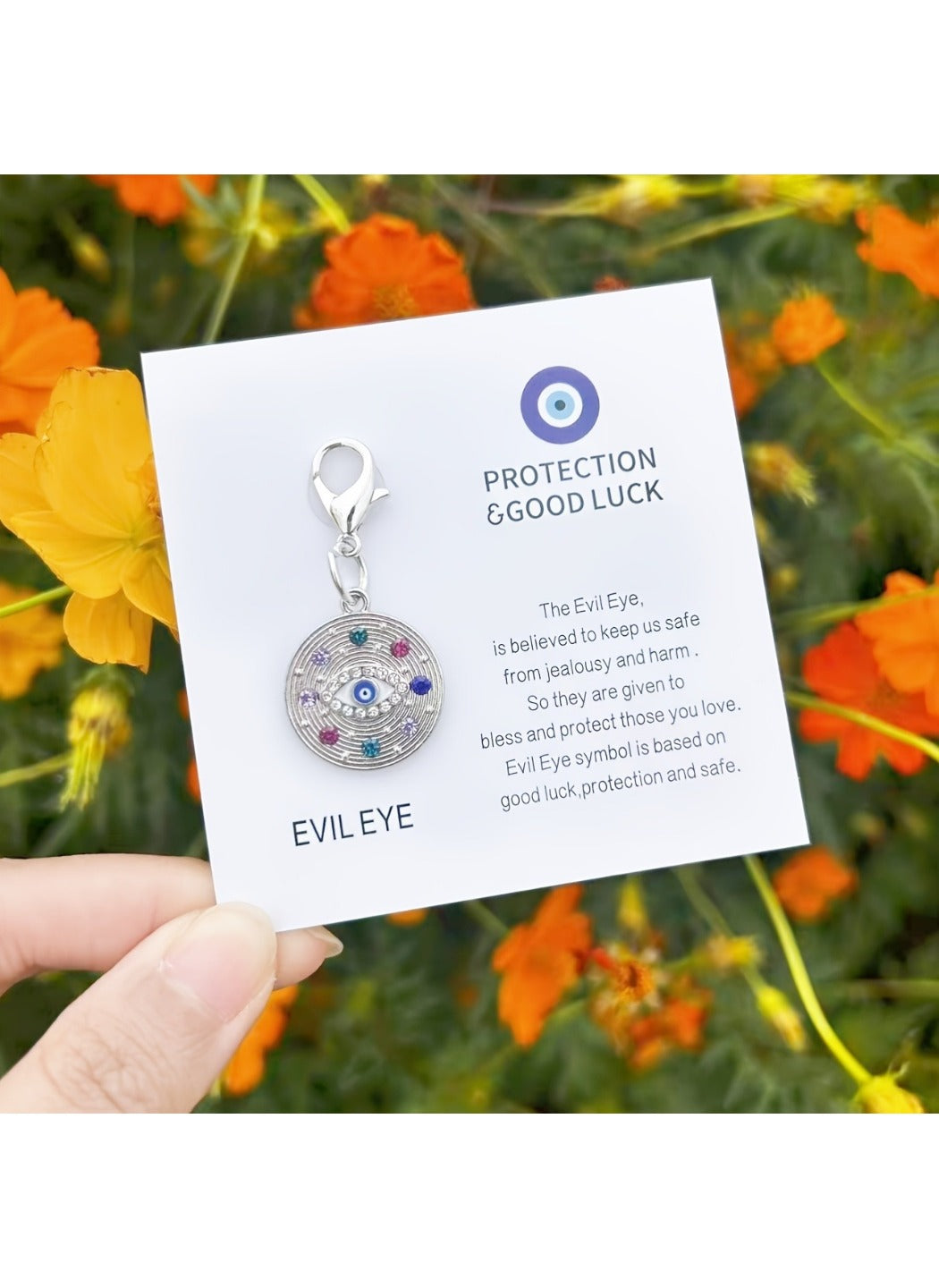 Taphug  - Alloy Pocket Hug Card Evil Eye Keychain