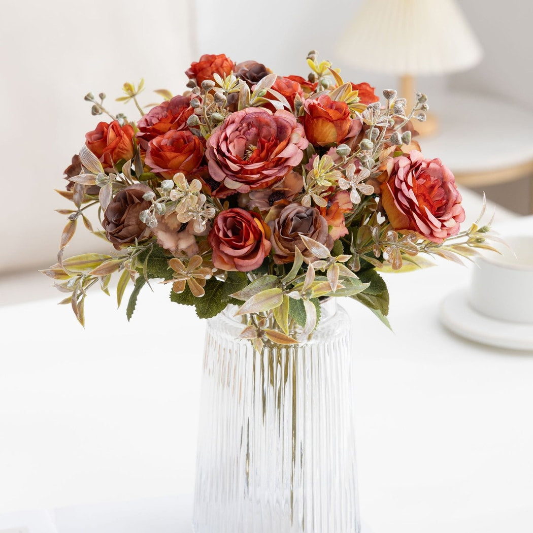 Roselle - Retro Style Rose Artificial Flowers Bouquet