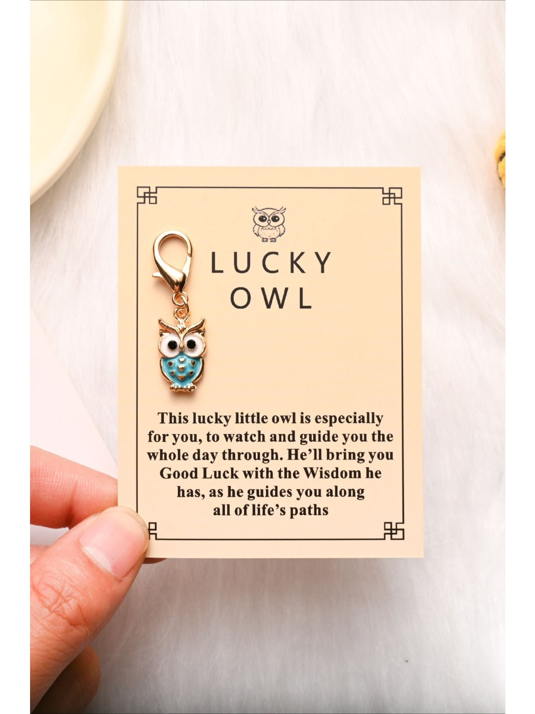 Taphug - Colorful Owl Keychain with Encouragement Card
