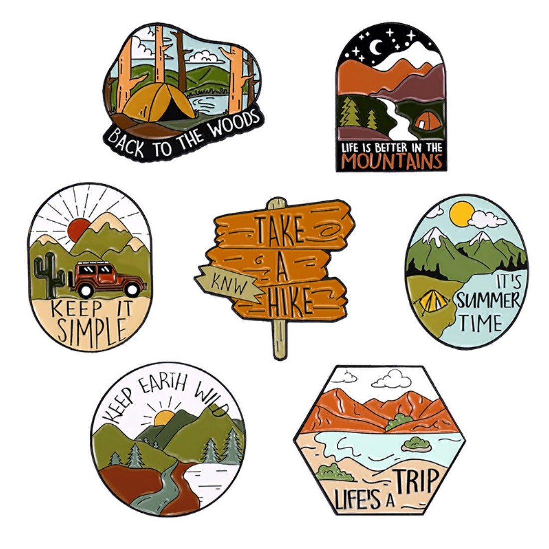 Outdoor Adventure Pins