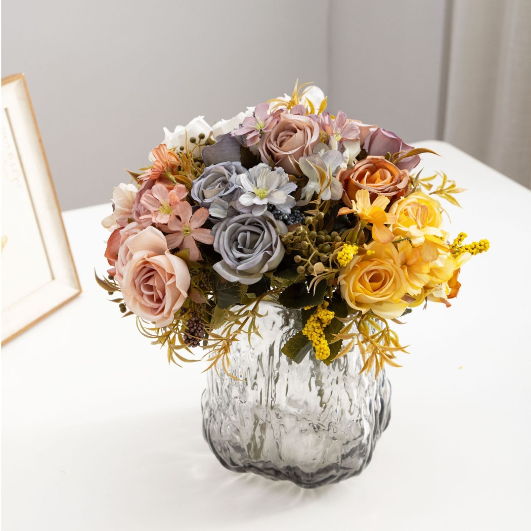 Roselle - Decorative Artificial Rose Bouquet
