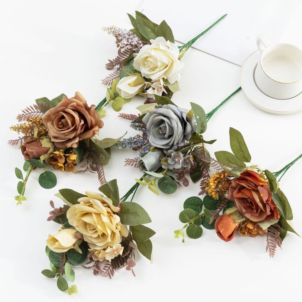 Roselle - Antique Layered Rose Artificial Flowers