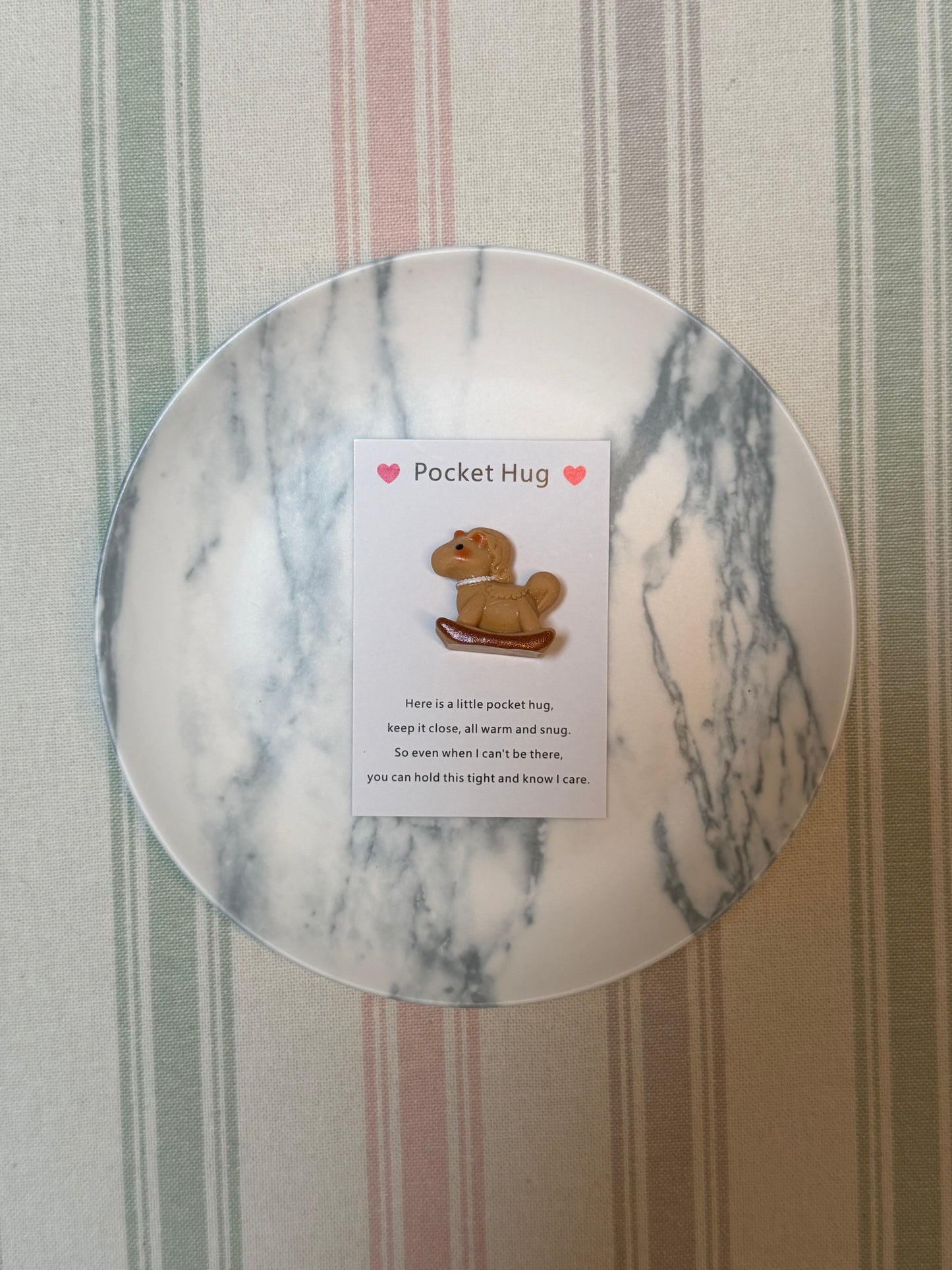 Taphug - Pocket Hug Rocking Horse pocket hug card and keepsake token view 6