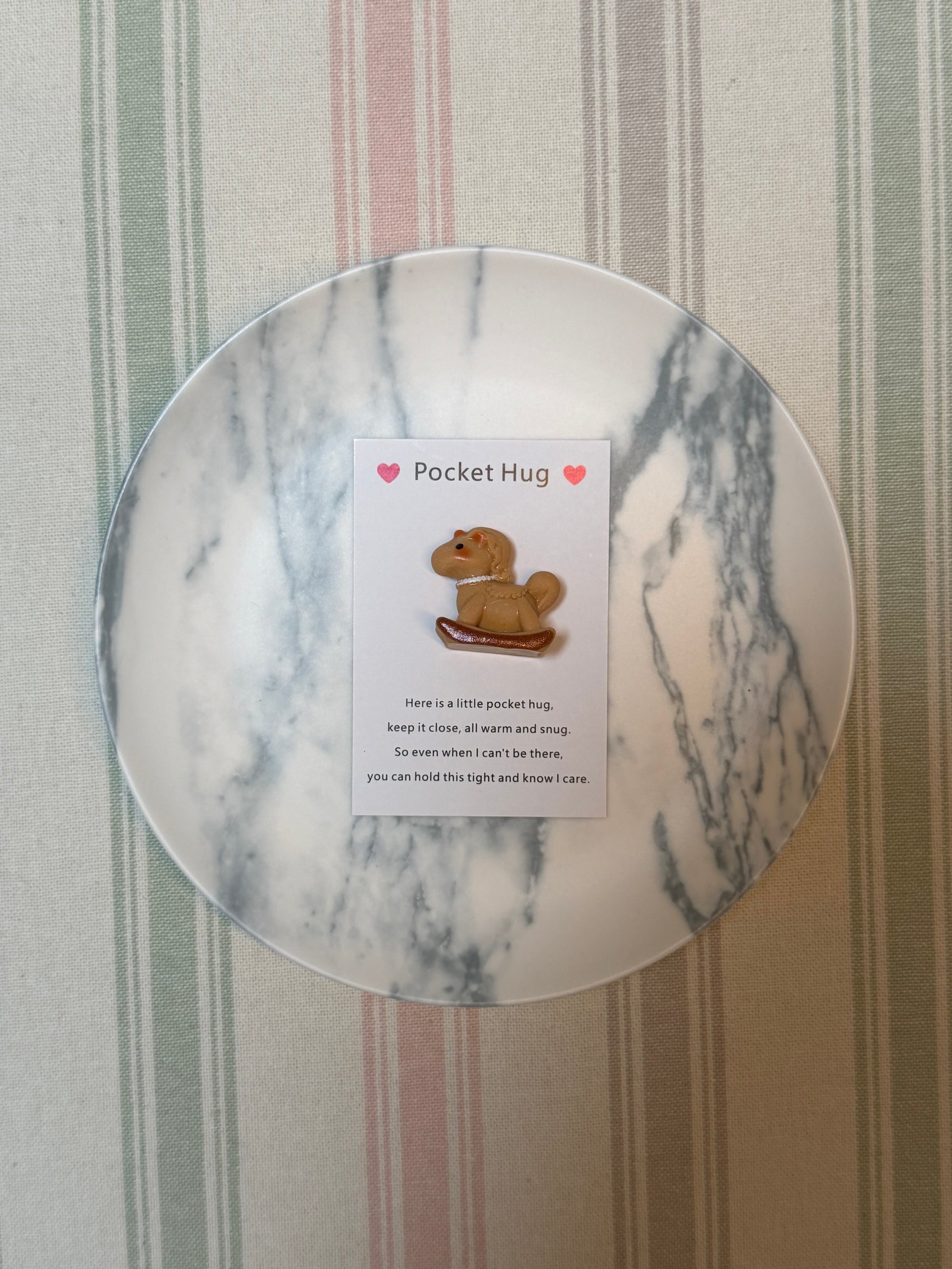 Taphug - Pocket Hug Rocking Horse pocket hug card and keepsake token view 6