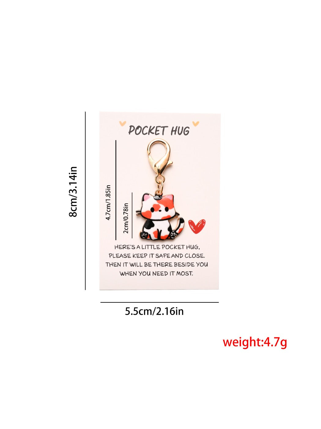 Taphug - Adorable Cartoon Cat Keychain