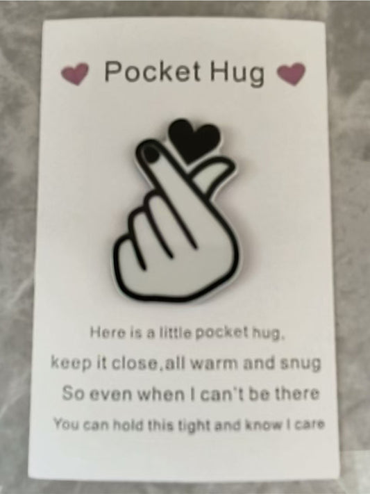Taphug - Pocket Hug Hand Heart Gesture pocket hug card and keepsake token