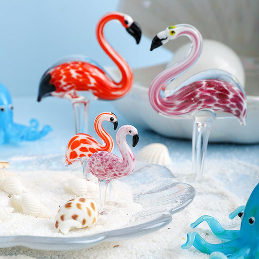 Glasira - Adorable Flamingos Table Ornament