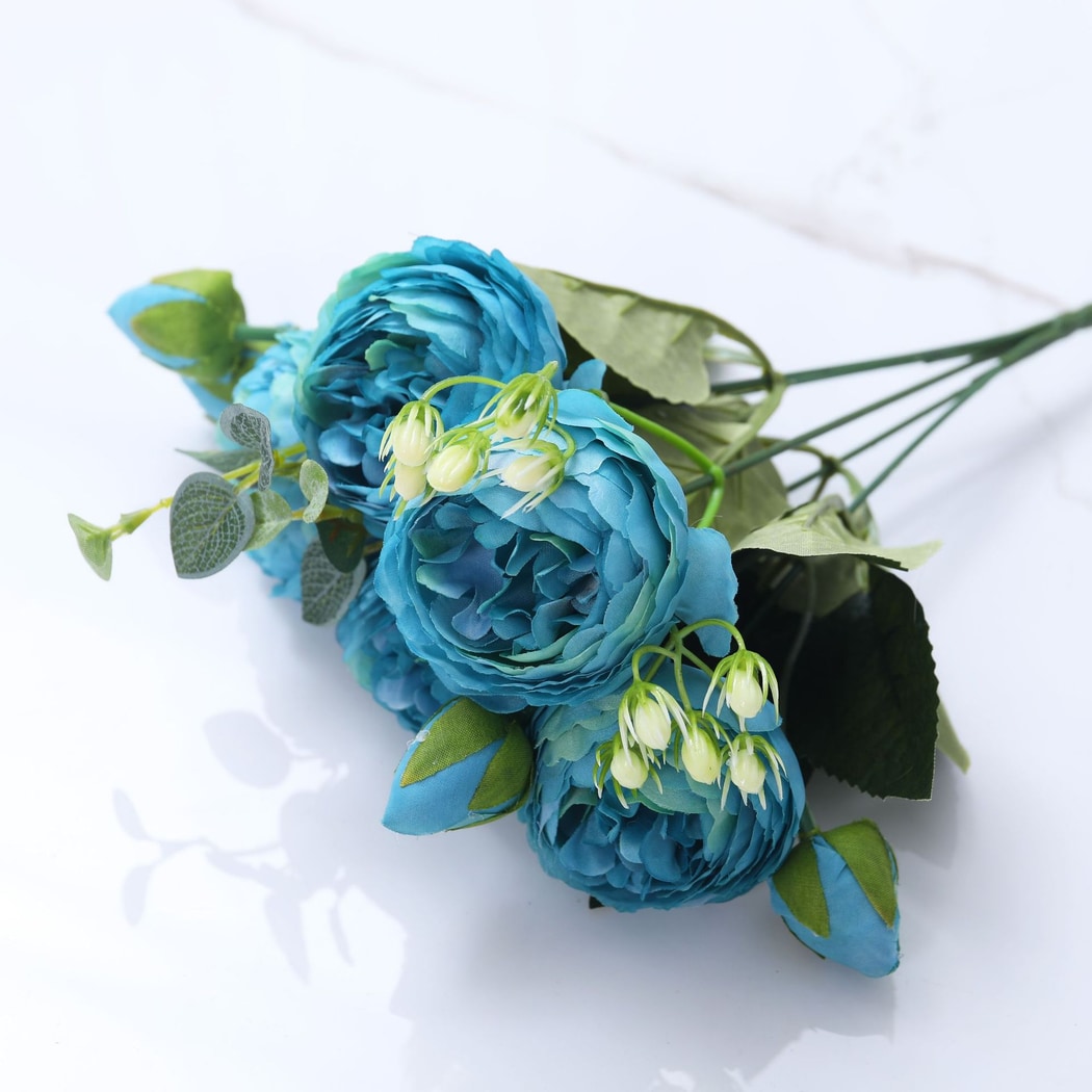 Roselle - Opulent Decorative Artificial Peony Bouquet