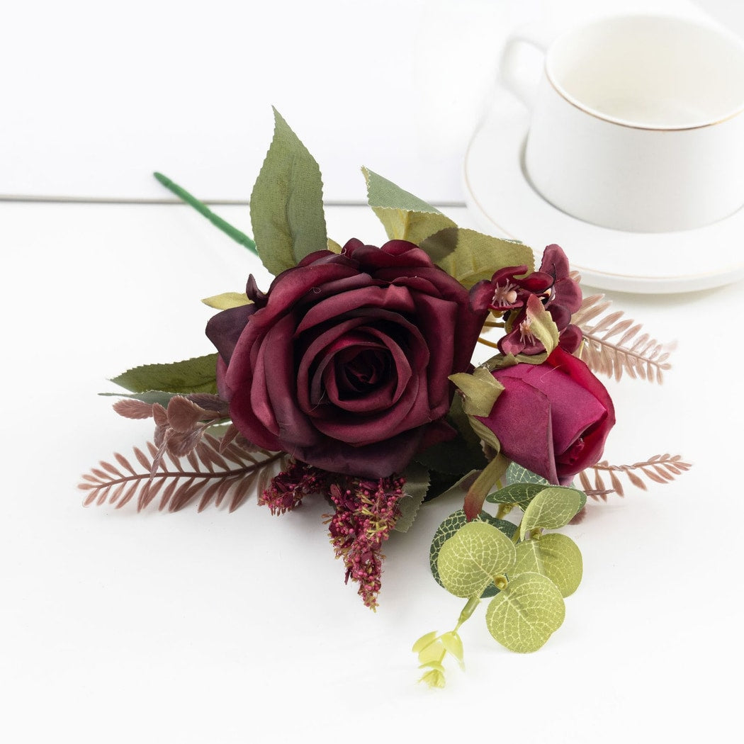 Roselle - Antique Layered Rose Artificial Flowers