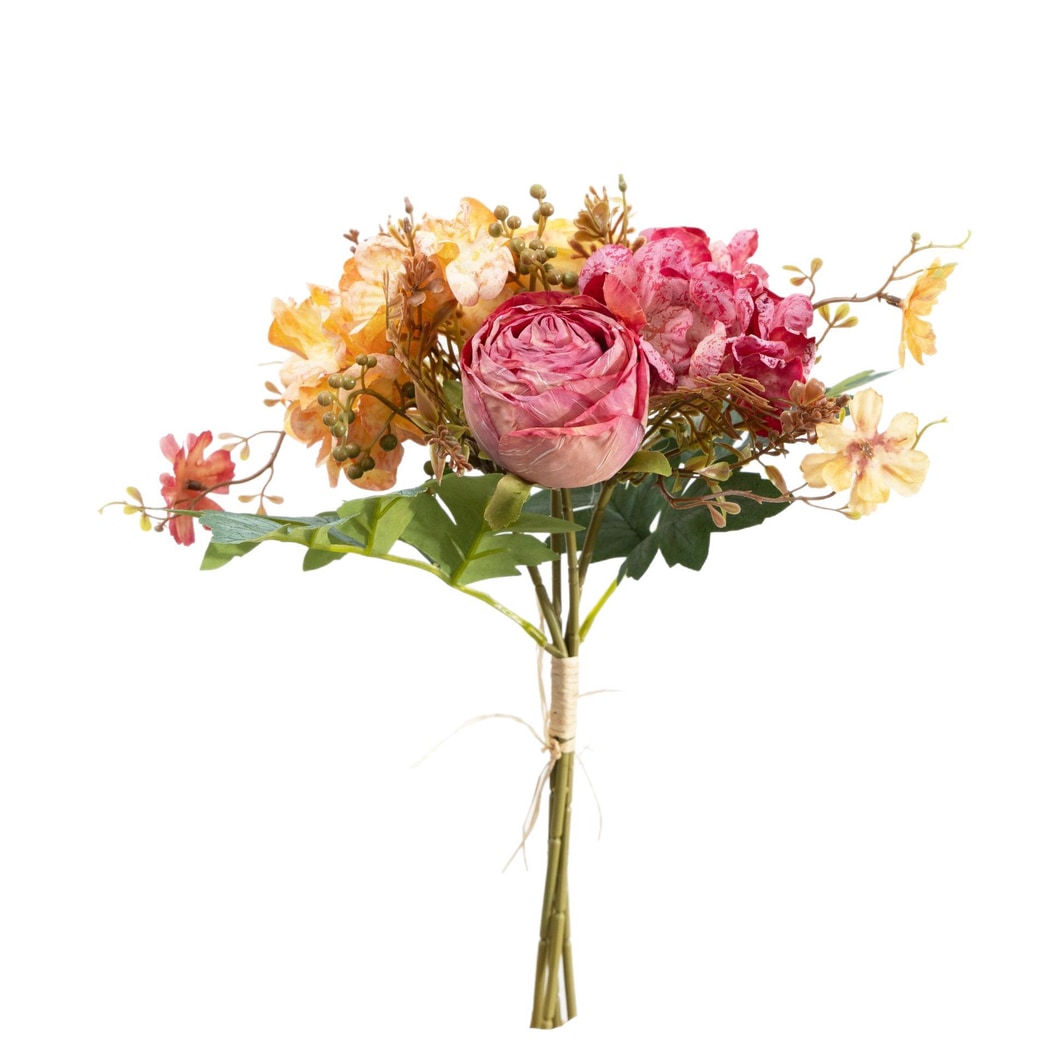 Roselle - Vintage Rose and Hydrangea Artificial Bouquet