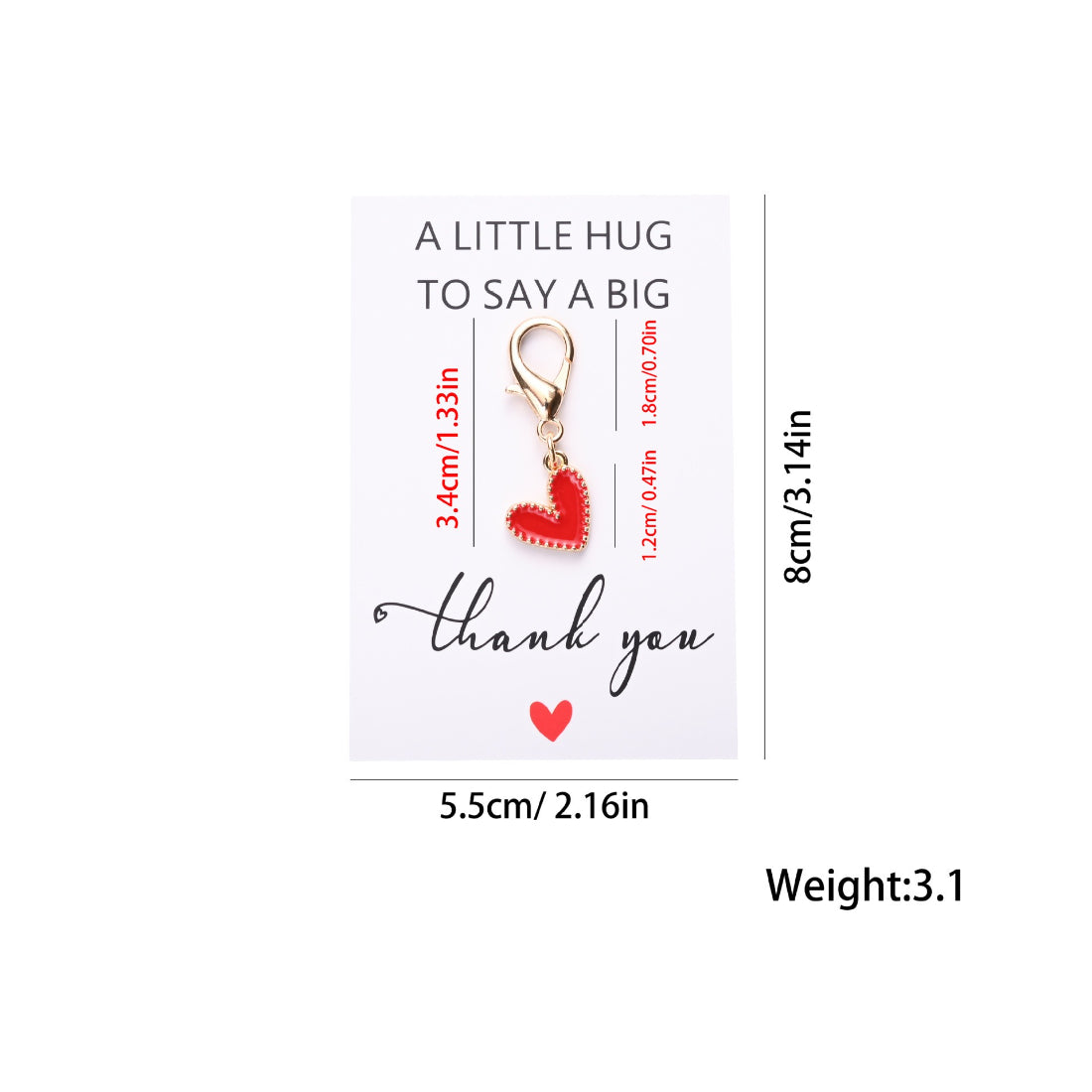 Taphug heart pocket hug plush held in hand demonstrating size and softness