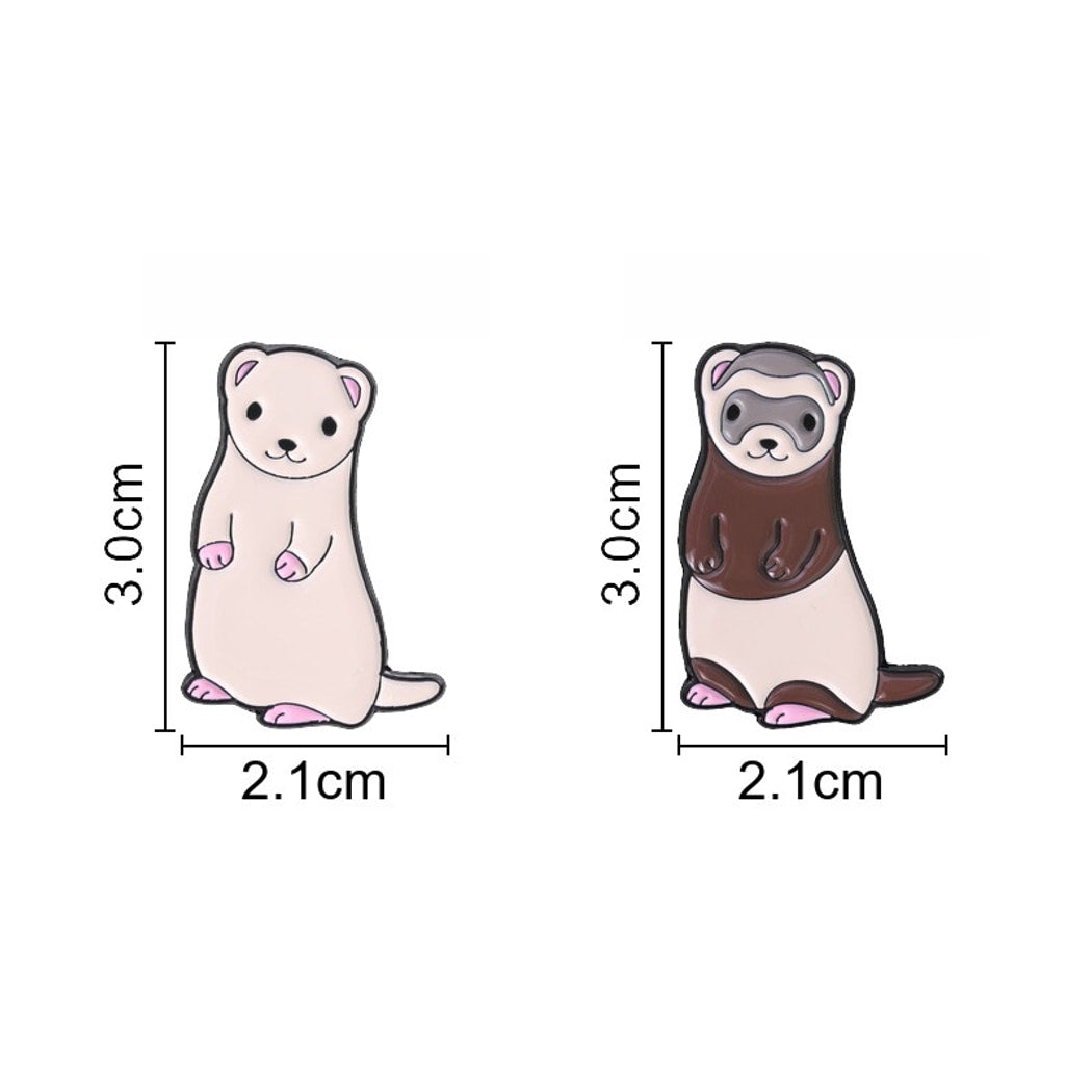 Pinori - Simple Ferret Figure Decorative Pin