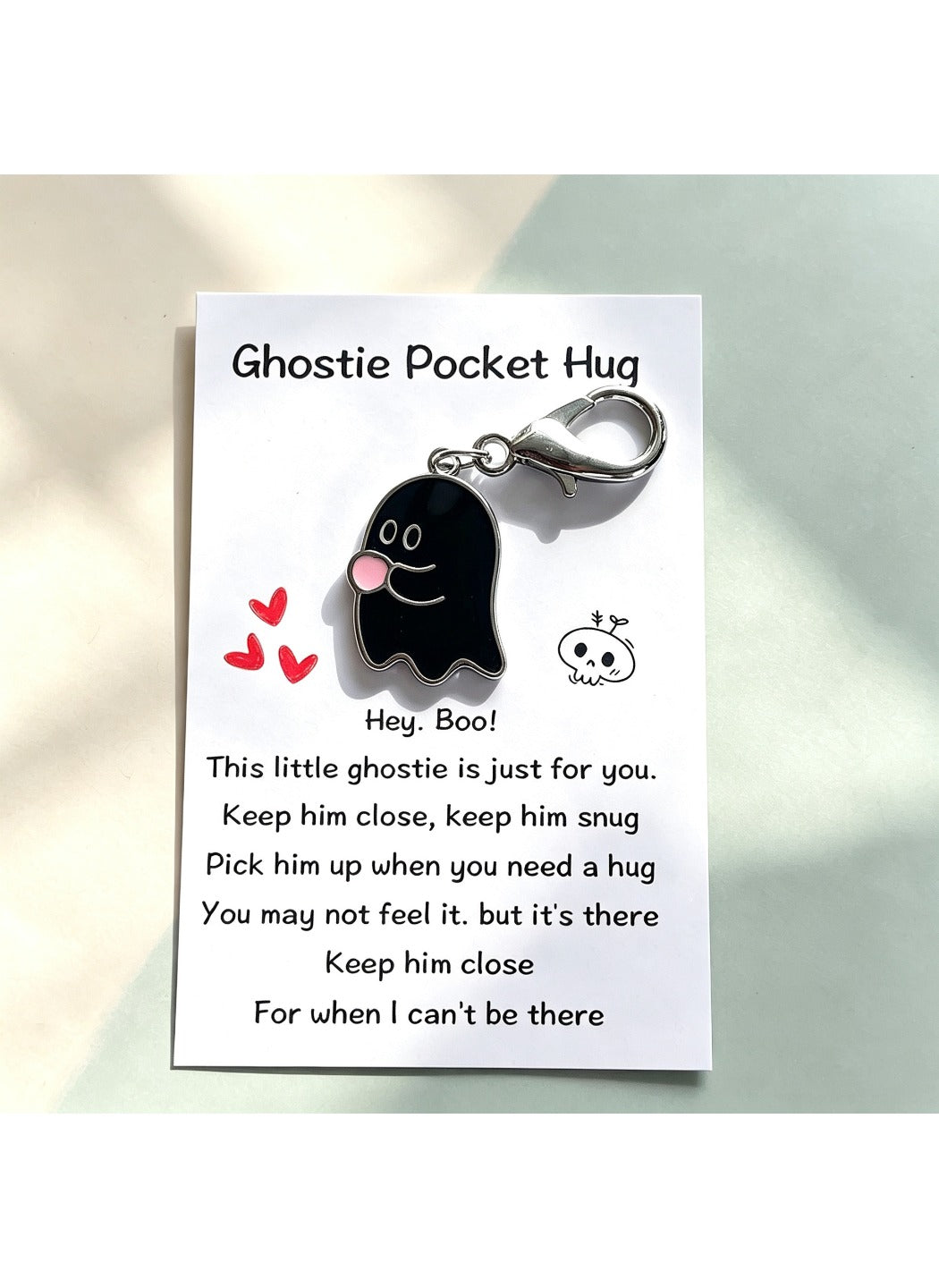 Taphug  - Alloy Pocket Hug Card Ghost Keychain