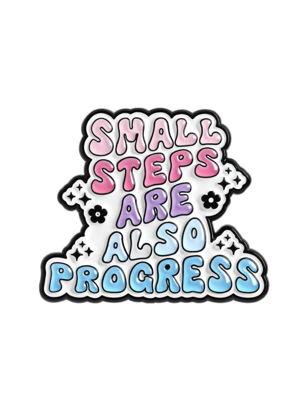 Pinori -  Cute Motivational English Phrase Pin Brooch