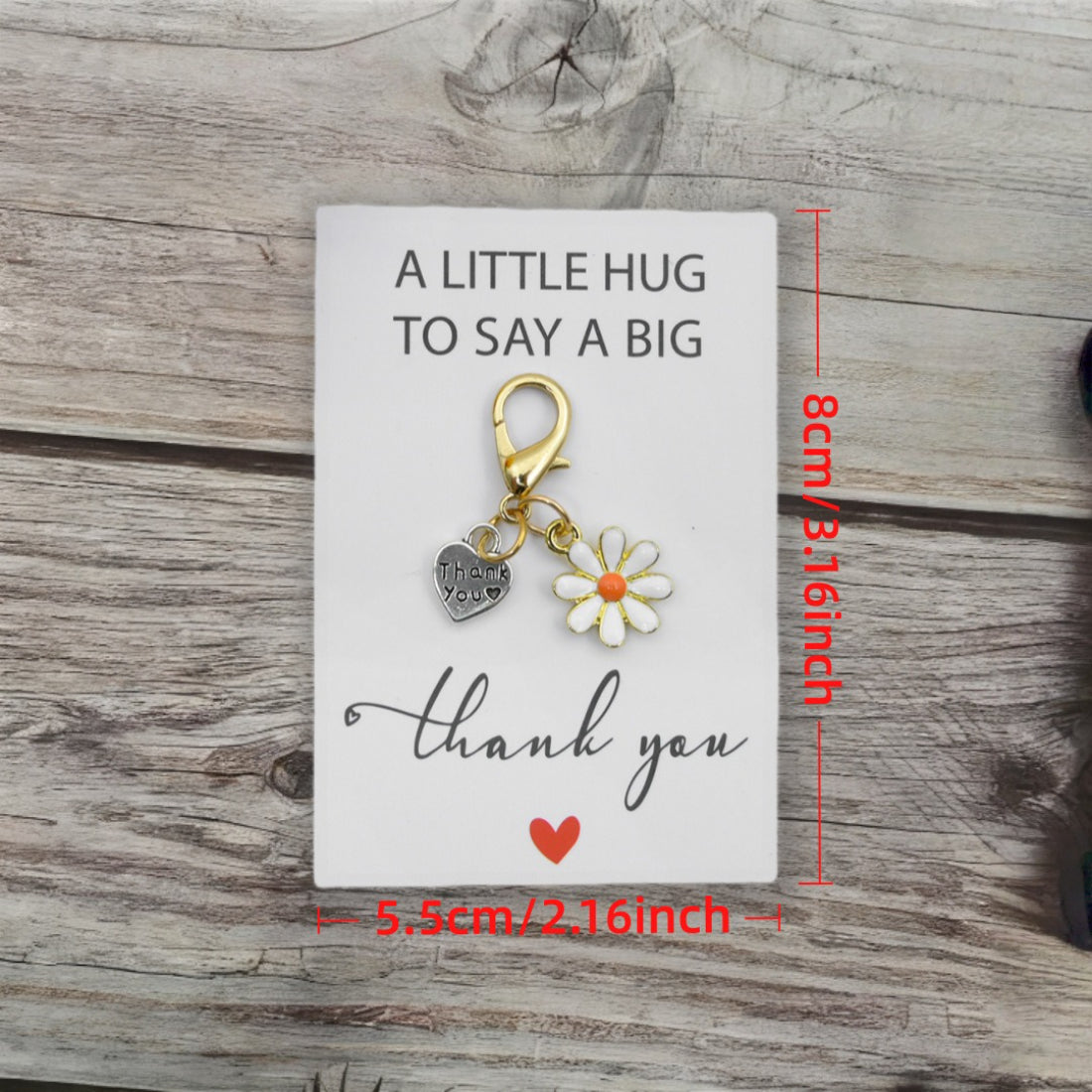 Close-up of the Thank You Daisy Pocket Hug card showing detailed daisy design