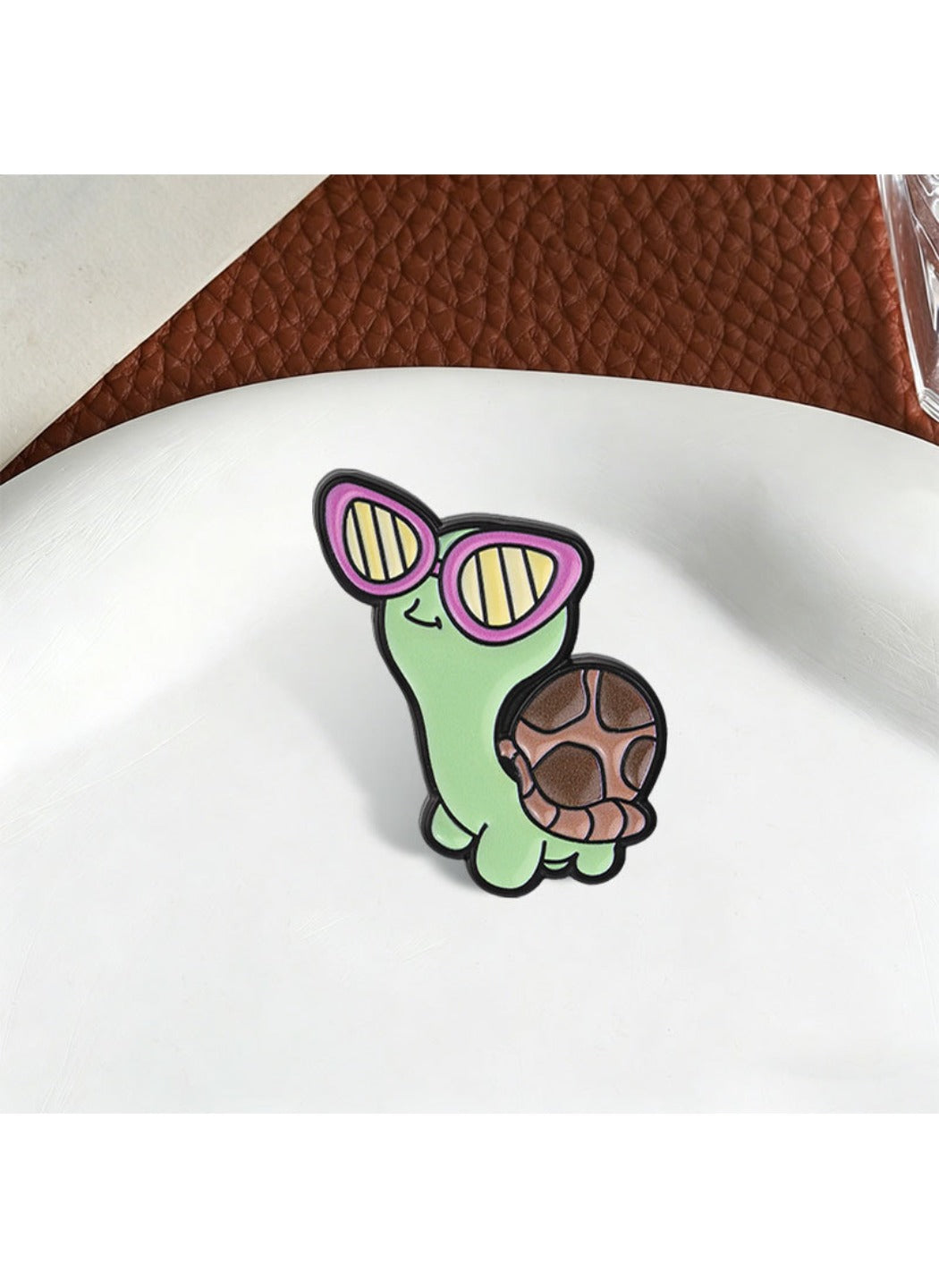 Pinori - Turtle Brooch Badge, Cute Cartoon Cool Turtle Pin
