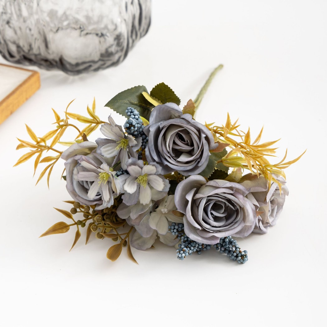 Roselle - Decorative Artificial Rose Bouquet