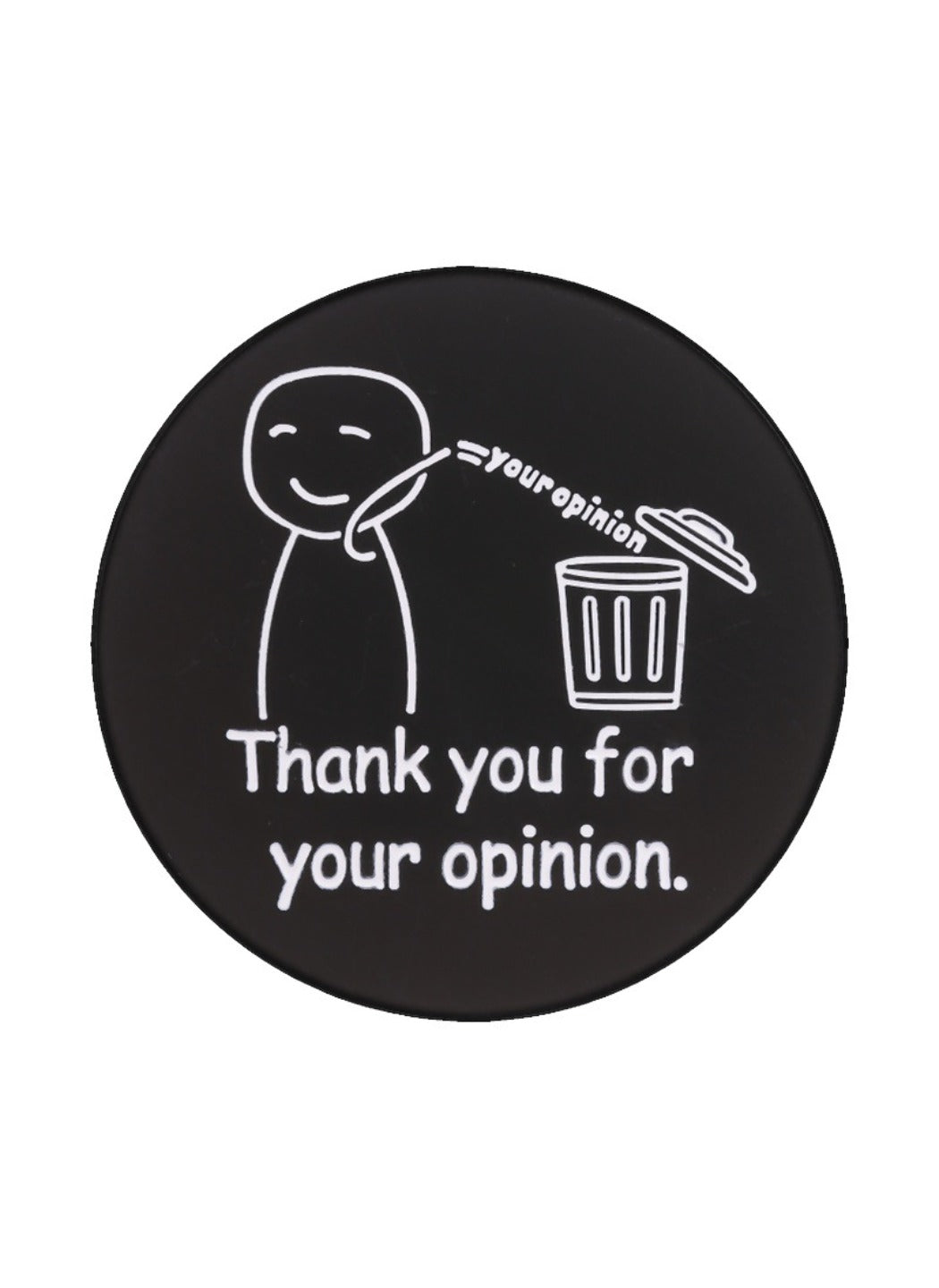 Pinori - Round Brooch Badge, Cute Cartoon Stick Figure Pin