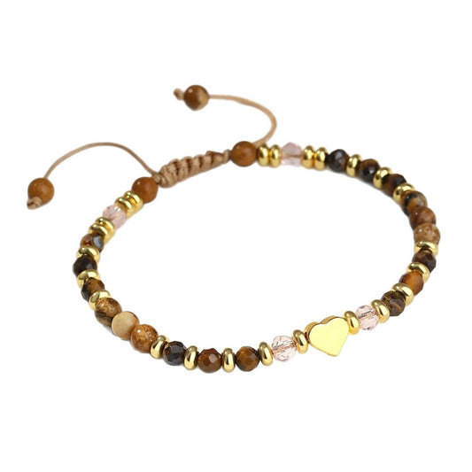 Emora - Minimalist Heart Decoration Beaded Bracelet