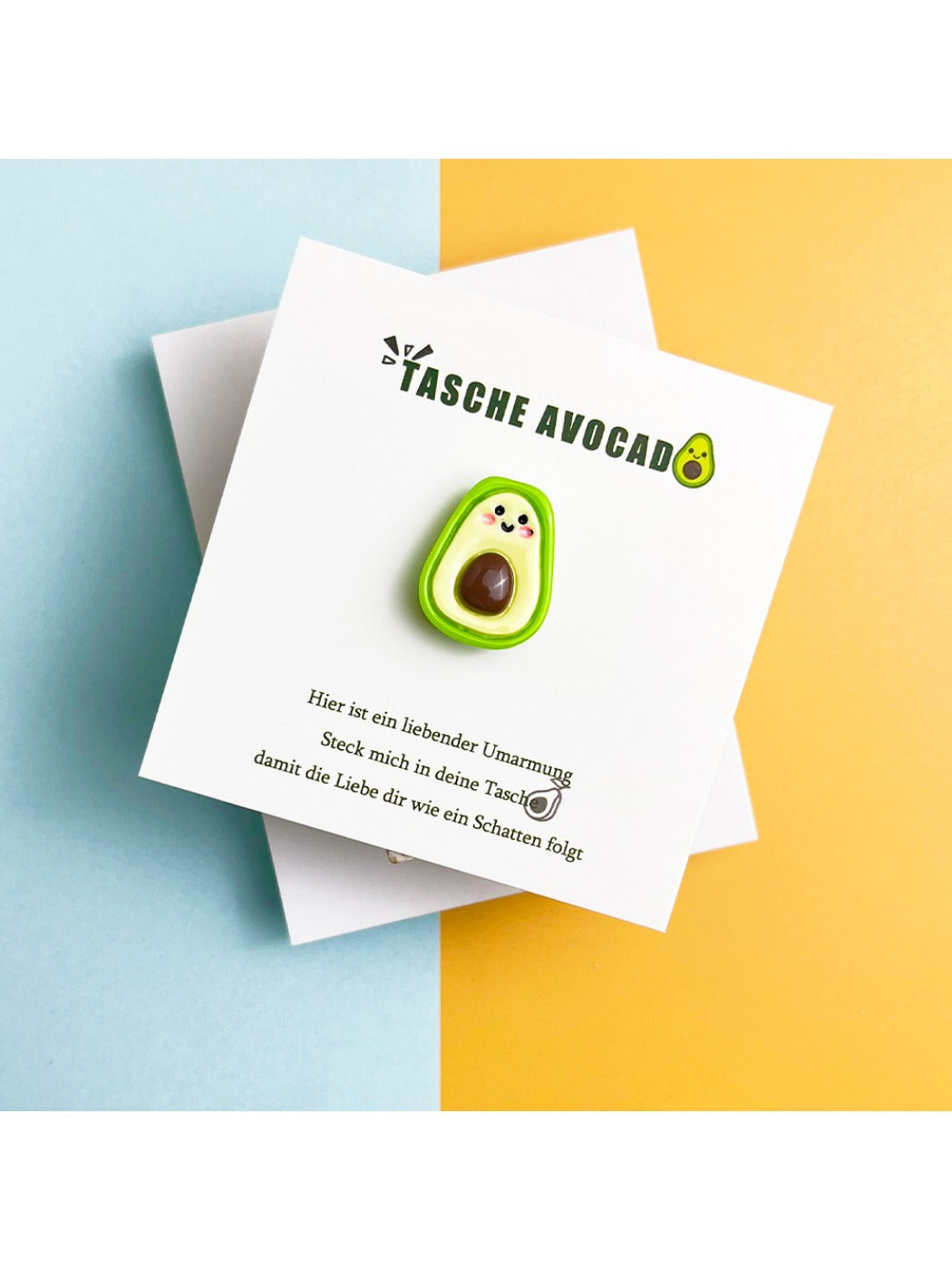 Taphug - Pocket Hug Avocado pocket hug card and keepsake token view 2