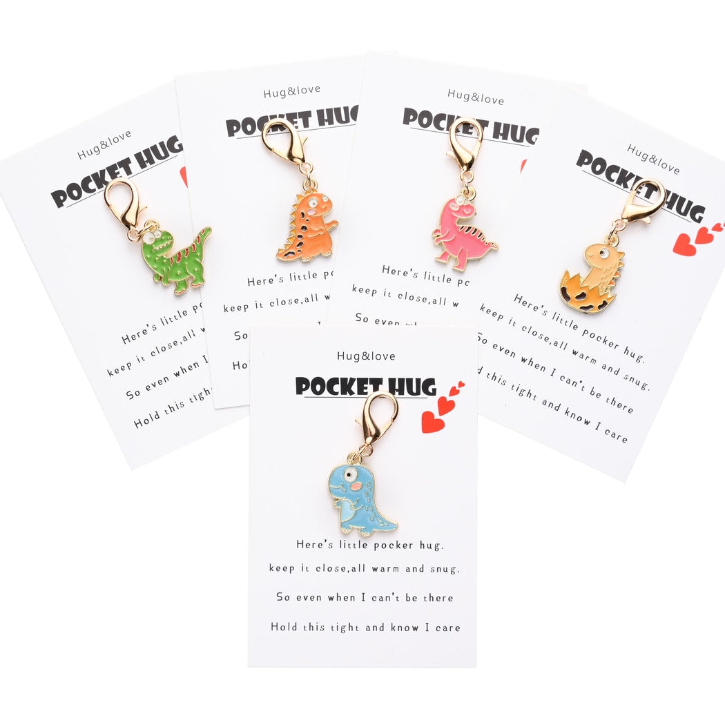 Taphug - Pocket Hug Cartoon Dinosaur Keychain Charm
