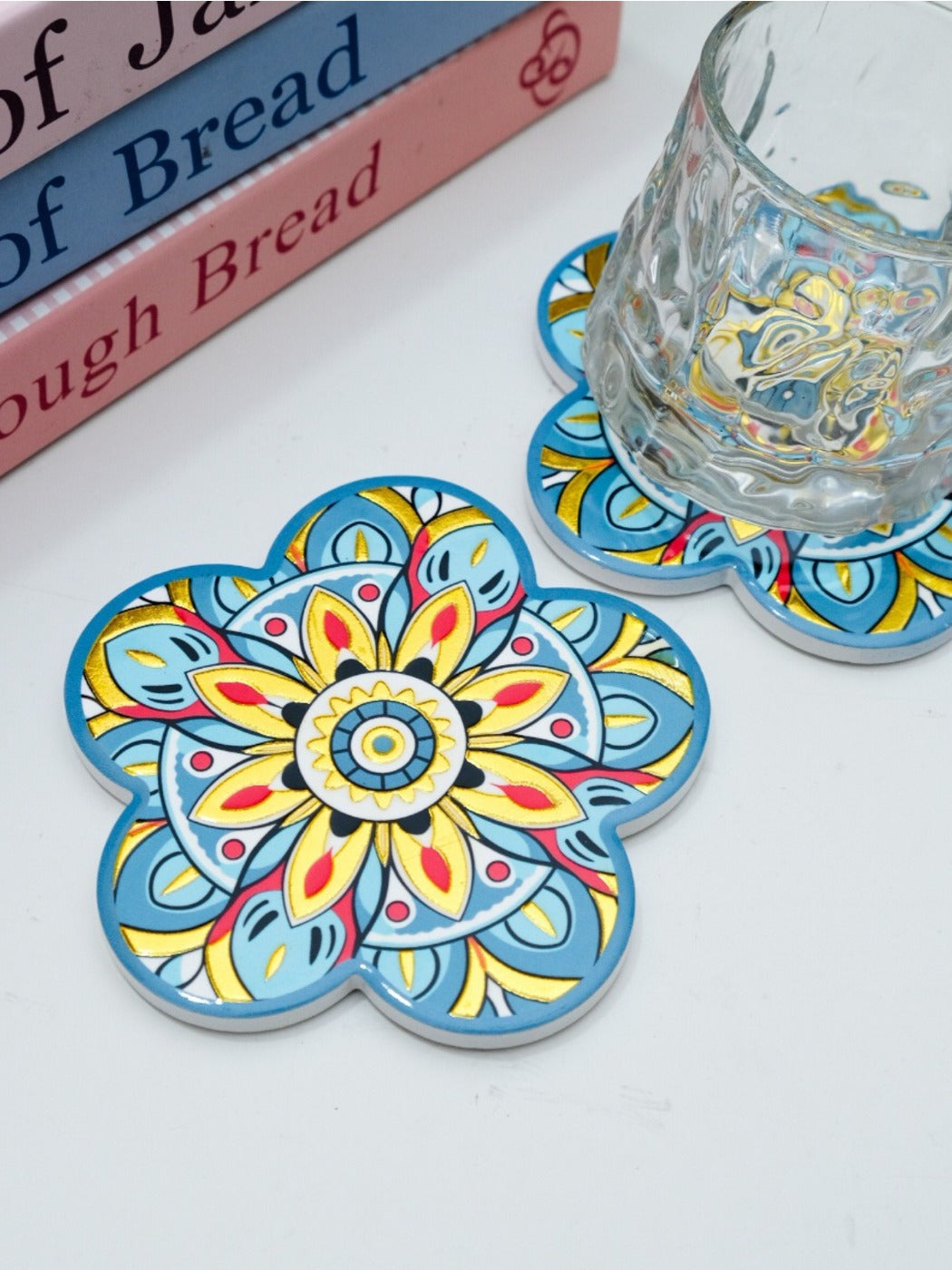Thimara - Ethnic Style Plum Blossom Coaster Non Slip Heat Resistant