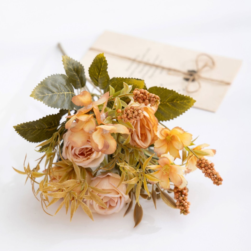 Roselle - Garden Style Decorative Artificial Rose Bouquet