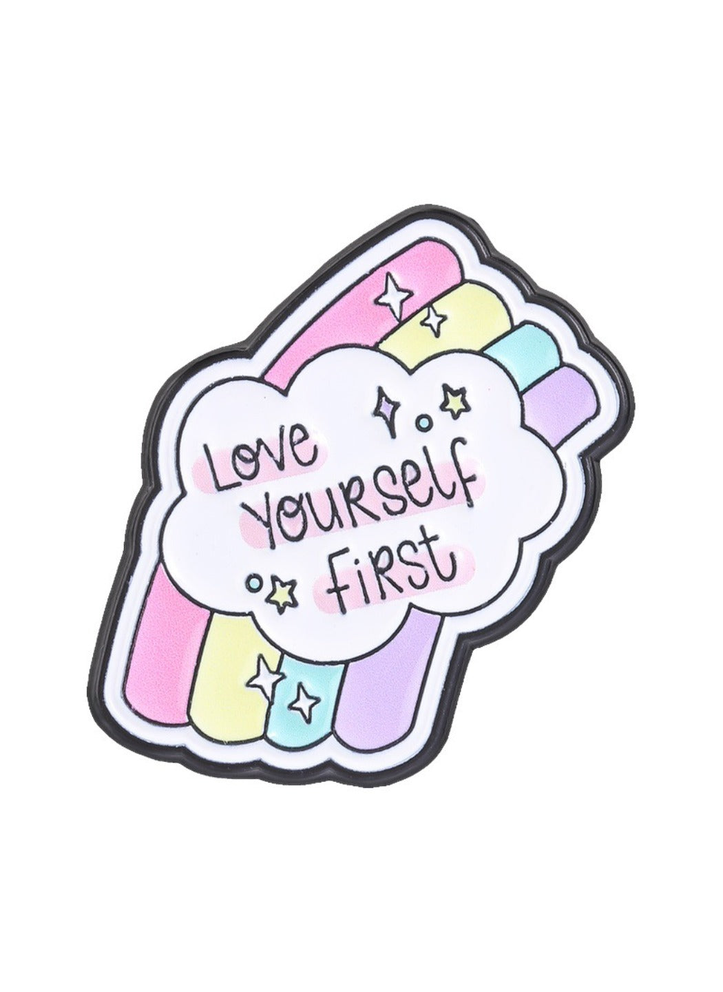 Pinori - Cute Cartoon Rainbow Envelope & Cloud Pin Brooch Badge