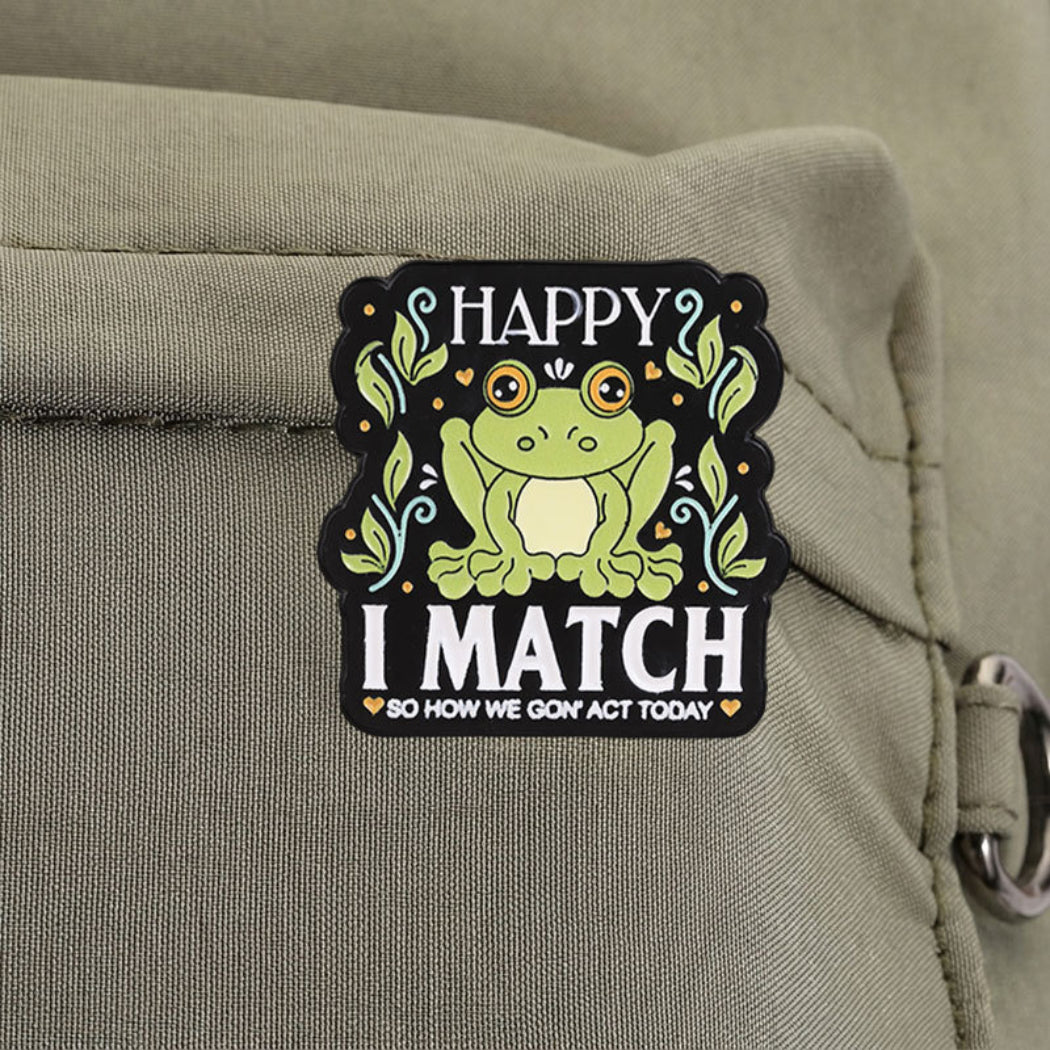 Pinori Happy Frog Quote Enamel Pin
