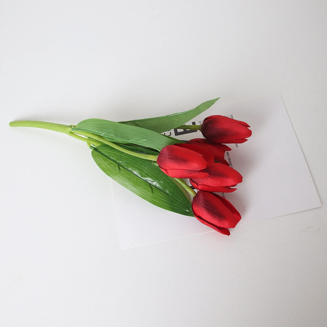 Roselle - Decorative Artificial Tulip Flower Bouquet