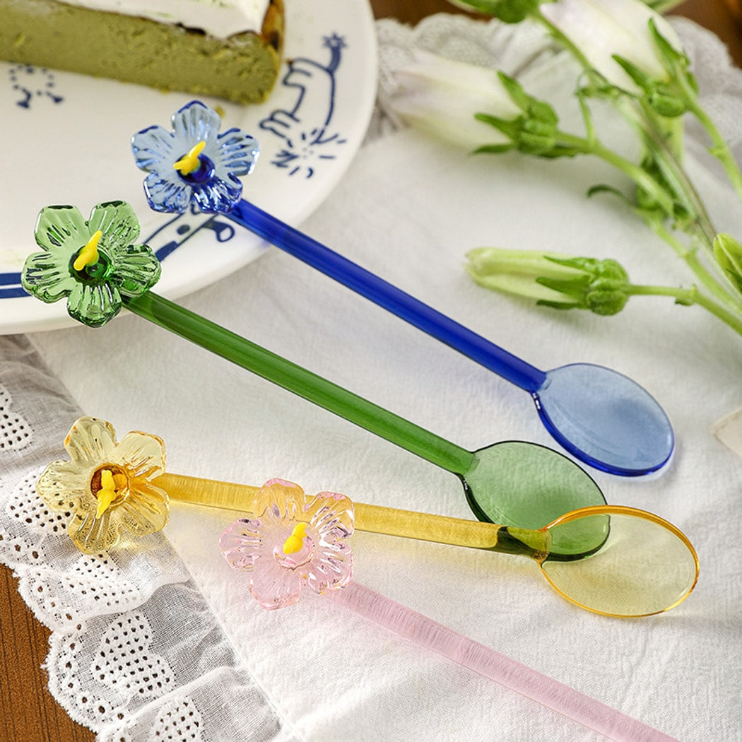 Glasira - Floral Long Handle Stirring Spoon