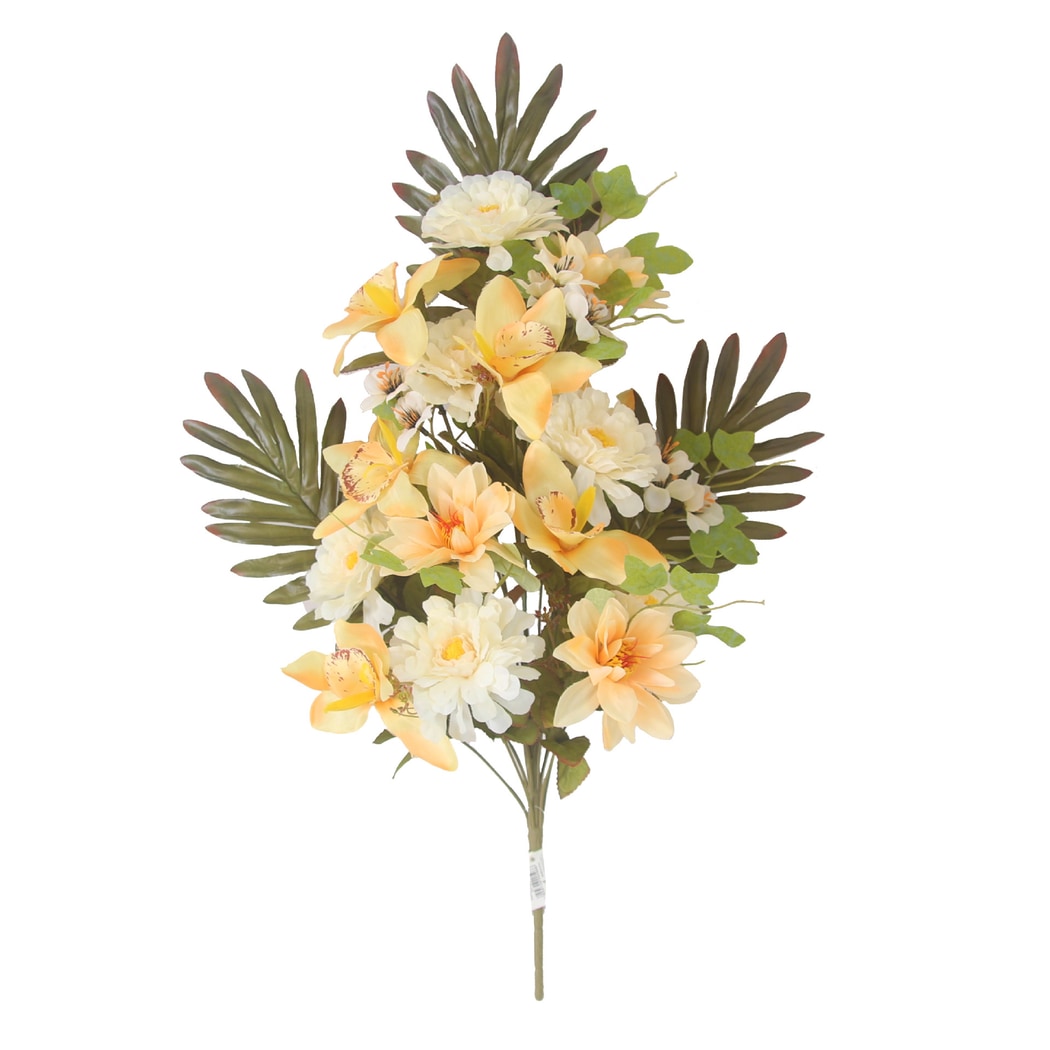Roselle - Fan Shaped Mixed Bloom Artificial Bouquet